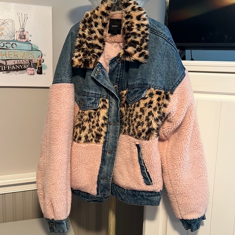 Forever, 21 size small oversized, Jean, and so far jacket